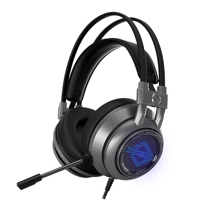 

Black Jazz AJAZZ AX391 silver black esports game headset headset 71 surround channel surround sound cool change LED atmosphere lights
