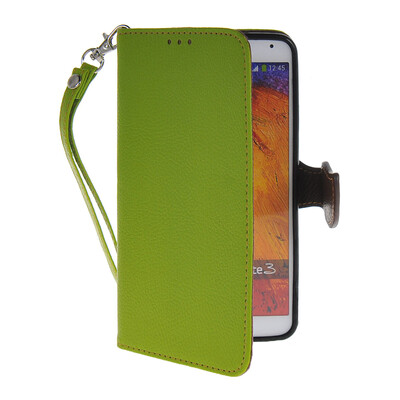 

MOONCASE Litch Skin Leather Side Flip Wallet Card Slot Pouch Stand Shell Back ЧЕХОЛ ДЛЯ Samsung Galaxy Note 3 N9000 Green