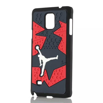 

мити новенький Air Jordan кроссовки 4 6 7 единственным пвх для Samsung Galaxy Note 4 резиновые покрытия n9100 иордании телефон дело 15 цветов