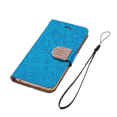 

BLUE for iphone 6 5.5 case cover 1 pcs Shimmering powder Magnetic Fashion