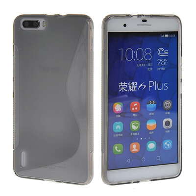 

MOONCASE S - линия Мягкие гибкие силиконовый гель ТПУ Оболочка задняя крышка чехол для Huawei Honor 6 plus 6X Серый