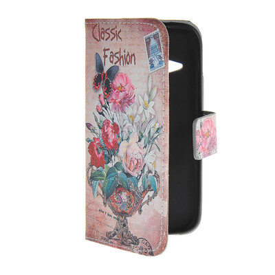 

MOONCASE Pattern Style Leather Side Flip Wallet Card Slot Pouch Stand Shell Back ЧЕХОЛ ДЛЯ HTC One 2 Mini ( M8 Mini )