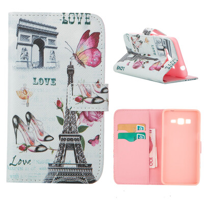 

MOONCASE ЧЕХОЛ ДЛЯ Samsung Galaxy Grand Prime G530 Flip Leather Foldable Stand Feature [Pattern series] /a09