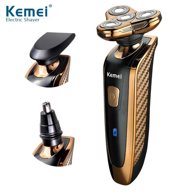 

Kemei 3 in1 washable Rechargeable electric razors Triple Blade Electric shaving Razors For men Facial 3D floating k