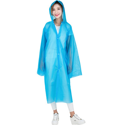 

Yuhang YUHANG thick disposable raincoat front open button travel travel disposable poncho reusable color random VA611 2 pieces bag