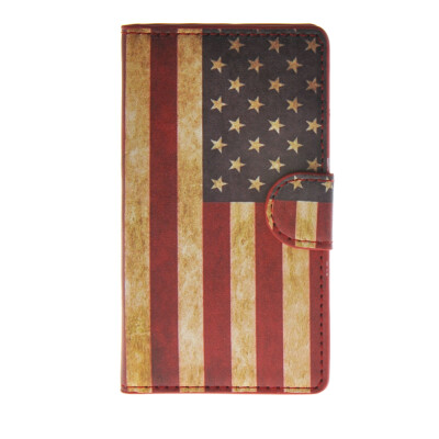 

MOONCASE U. American Flag Leather Side Flip Wallet Card Slot Stand Pouch Case Cover for Microsoft Lumia 435