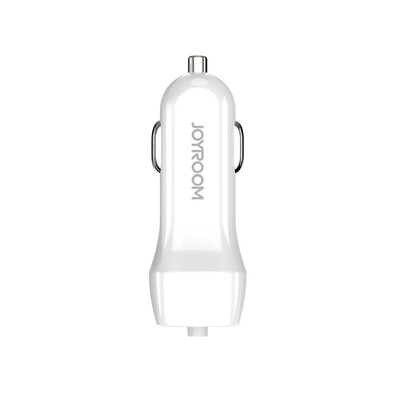 

JOYROOM USB Phone Car Charger Adapter for iPhone Samsung Mobile Phone Dual Port 5V21A Fast Charge With Micro Type-C Cable LED