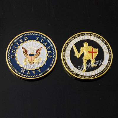 

3pcs different styles God gives defensive armor commemorative coins high relief challenge gold plated token collection