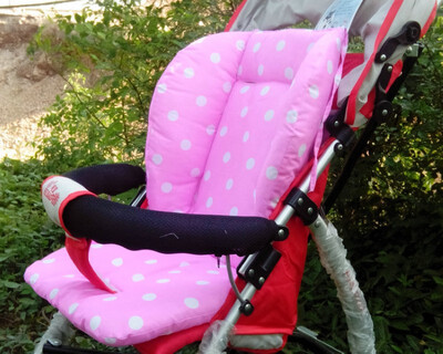 

mymei Thick Baby Infant Stroller Seat Pushchair Cushion Cotton Mat White Dot