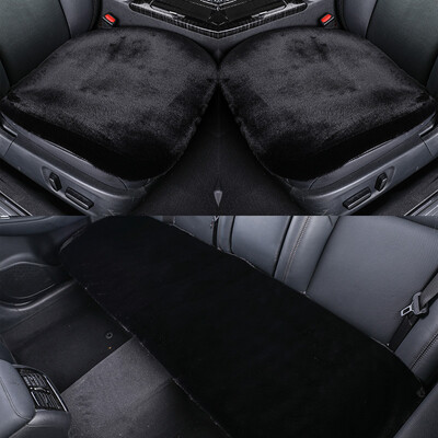 

Antarctic people nanjiren car seat cushion winter cashmere cushion imitation wool sofa cushion cushions car car seat cushion imitation wool pad three-piece mystery black