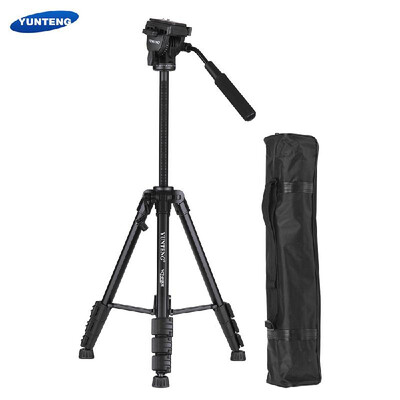 

YUNTENG VCT 691 Professional Portable Aluminum Alloy Video Tripod 4 Section Camera Tripod with Fluid Pan & Tilt Head for Canon Nik