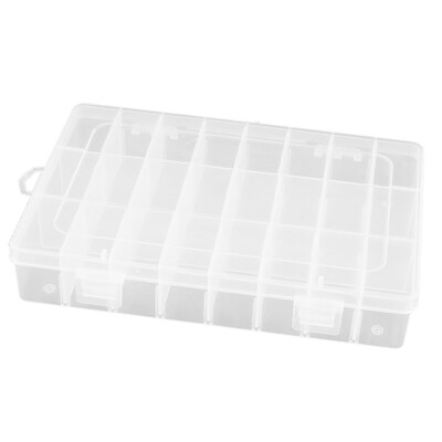 

UpperX Electronic Parts Plastic Detachable 24Slots Storage Case Box 195x13cm