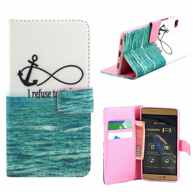 

MOONCASE Cute Pattern Leather Wallet Flip Card Holder With Kickstand Pouch For Huawei Ascend P8