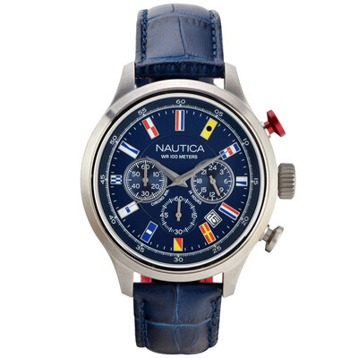 

Nordic card (NAUTICA) watch quartz blue belt casual fashion couple table male watch blue dial NAI16520G