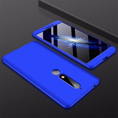 

Goowiiz Phone Case For Nokia 7 PlusNokia 6 2018 Fashion Color collision 360 Degree Coverage PC Full Protection