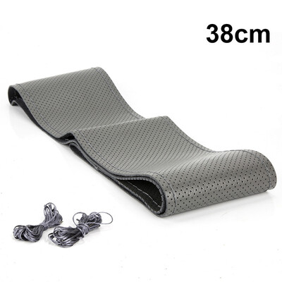 

2017 Genuine Leather Steering Wheel CoverCar Styling Accessories Volante EsportivoDIY Handmade Case With Needles&Thread