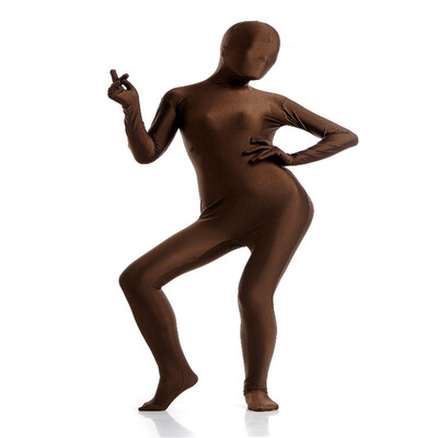 

Womens Spandex Zentai Full Bodysuit Navy Blue Lady Back Zipper Tights Suit Dancewear Womens Catsuit Fancy Halloween Costumes