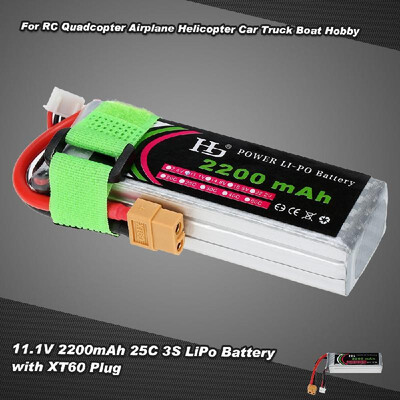 

111V 2200mAh 25C 3S LiPo Battery with XT60 Plug for RC Quadcopter Airplane G6T3