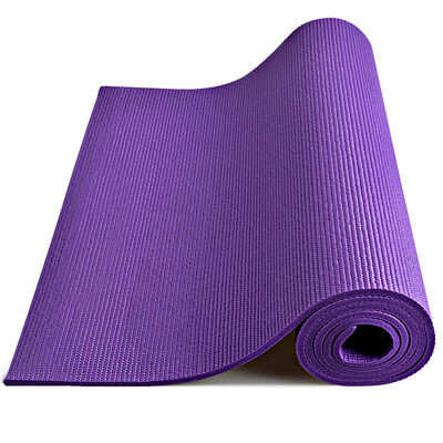

Aoyi Yoga 8mm PVC thickened yoga mat Extended non-slip fitness mat knapsack attached Deep purple 18361cm