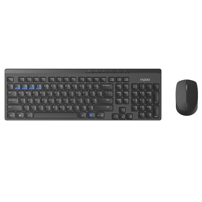 

Rapoo 8100M multi-mode wireless mouse&keyboard set Bluetooth mouse&keyboard set Bluetooth 30 Bluetooth 40 wireless 24G Bluetooth keyboard black