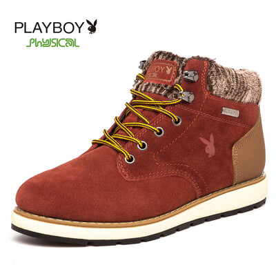

PLAYBOY brand WinterHighKorean styleWith velvet&cottonAthleisureLeather StudentWomens shoes