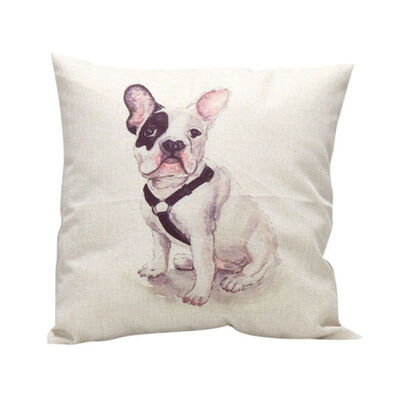 

Vintage Cotton Owl Linen Pillow Case Sofa Waist Throw Cushion Home Decor Cover SITTING DOG