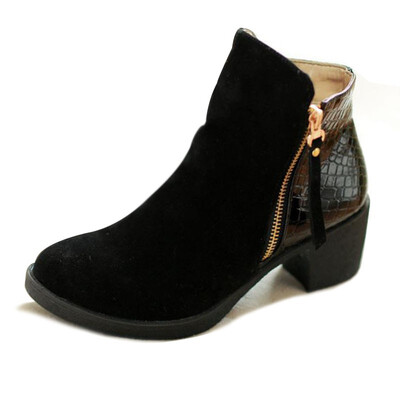 

women high heel half short ankle boots winter martin snow boots fashion footwear warm heels boot shoes