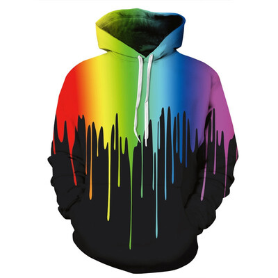

QYDM0129Mens Hoodie 3D Printed Women Pullover Sweater