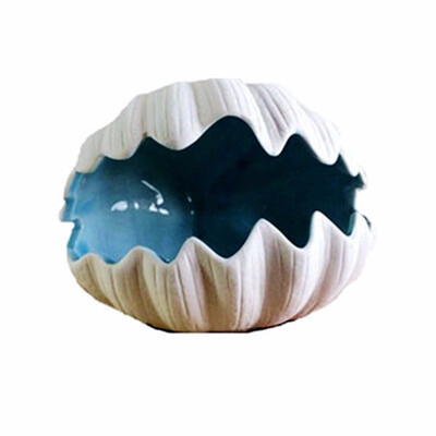 

Mediterranean style ceramic shell creative ashtray decoration home trinkets interior decoration crafts storage ornaments