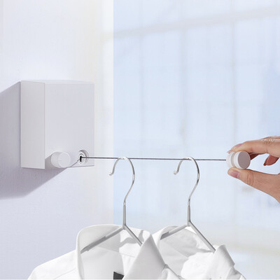 

YOUQIN YOUQIN balcony invisible telescopic clothesline indoor cool coat free punching clothes artifact drying rack shrinking clothesline