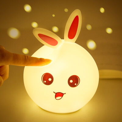 

Big head datouren cute pet colorful silicone night light patted sensor bedroom bedside baby feeding night light small lights Christmas gift for girlfriend