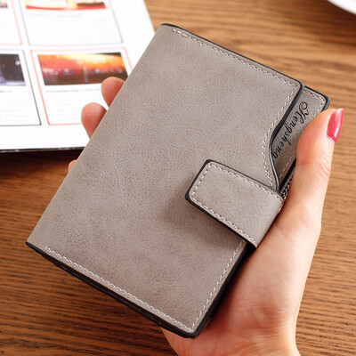 

Ladies short wallet candy color buttons wallet multi card womens zero wallet frosted zipper bag