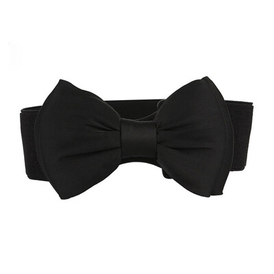 

MyMei Мода Женщин Девушки Bowknot Эластичный Бант Широкой Полосой Пряжкой Пояс Пояс