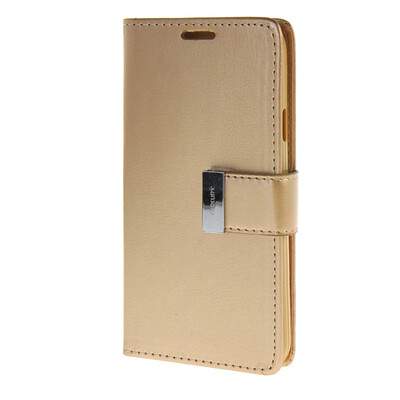 

MOONCASE чехол для Samsung Galaxy E5 Flip Leather Wallet Card Slot Bracket Back Cover Gold