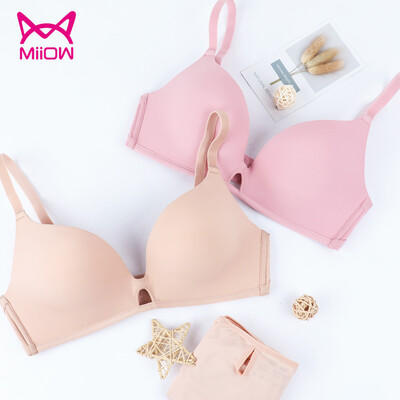 

MiiOW ladies sexy underwear without steel ring gathered seamless bra