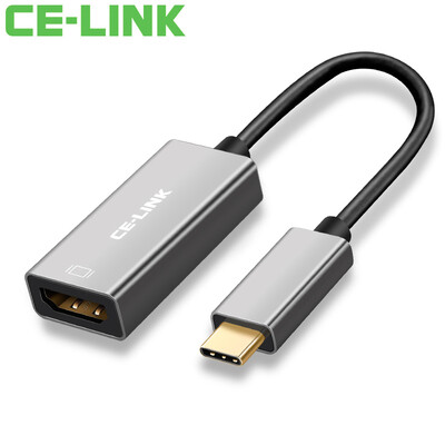 

CE-LINK Type-C to HDMI female conversion line Android mobile phone notebook TV projector 4K HD transmission line female head gray 01 m 4480