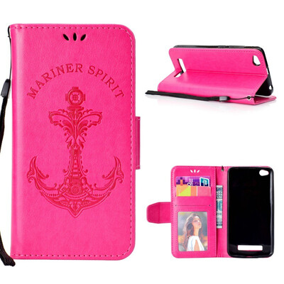 

MOONCASE millet red rice 4A embossed mermaid anchor holster - rose red