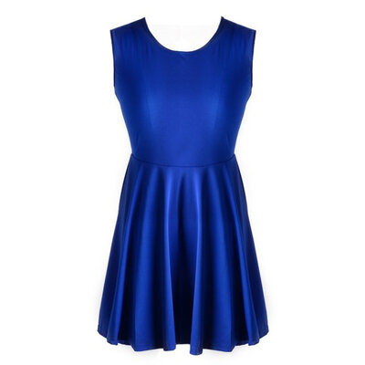 

Women Sleeveless Flared Party Ladies Plus Size Skater TOP Dress