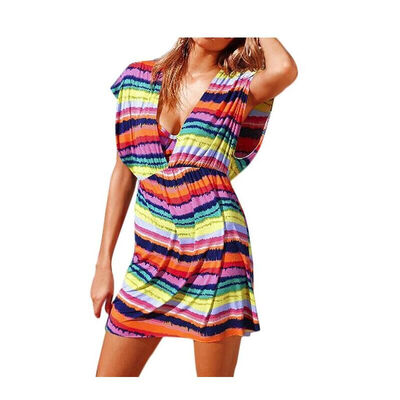 

буэнос ниньос женщин лед шелка batwing рукав пляж платье