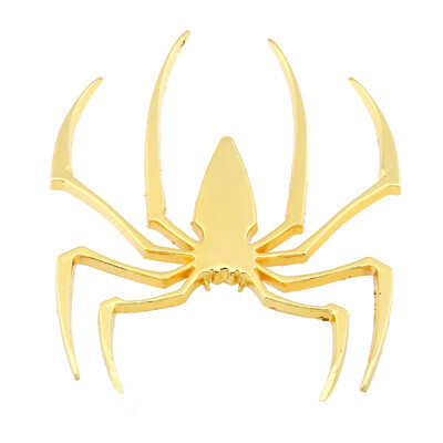 

Metal Spider Car Bike Spider Logo Decal Sticker Emblem Badge 3D Golden 21090