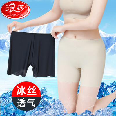 

Langsha safety pants female anti-going summer ice silk breathable sexy comfortable leggings boxer ladies underwear 1 white  code