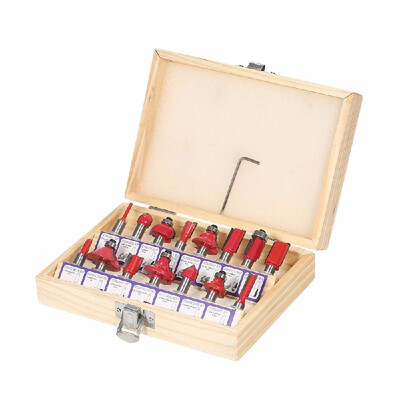 

15PCS Milling Cutter Router Bit Set 8mm Shank Mill Woodworking Wood Cutters Tool for Floor Handmade Engraving Cutting