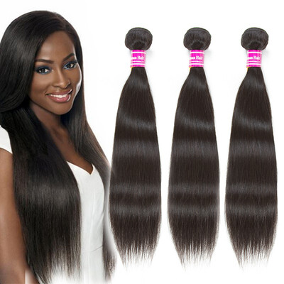 

Glary 8A Peruvian Human Hair 3 Bundles Silky Straight Weaves 100 Unprocessed Virgin Human Hair Natural Black Color