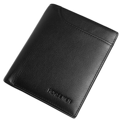 

Hysenheim Horsemen Men's Leather Wallet Multi-functional First-class Leather Fashion Short Wallet Card H52022A Black