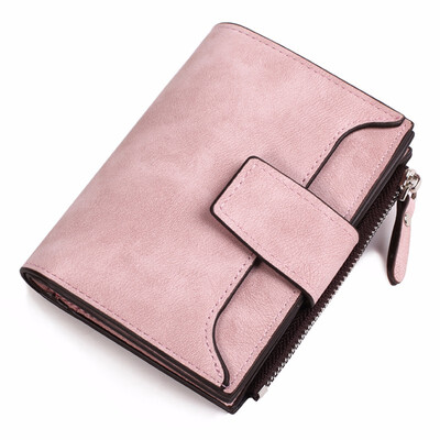 

Woman Wallet Short Credit Card Holder Wallet Women Coin Pocket Zipper Poucht Leather Wallet Interior Zipper Pocket