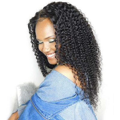 

CARA Lace Front Wigs 9A Brazilian Kinky Curly Lace Front Human Hair Wigs Pre Plucked With Baby Hair 130 Density