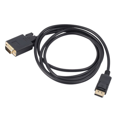 

1.8M DP Display Port Male to VGA Male RGB D-SUB Cable Adapter HDTV New Black