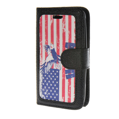 

MOONCASE Textured Pattern Leather Flip Wallet Card Holder Pouch with Kickstand Back Case Cover for LG L Fino D290 / D295