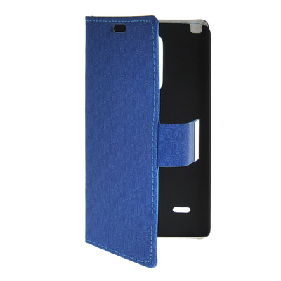

MOONCASE Slim Leather Side Flip Wallet Card Slot Pouch with Kickstand Shell Back чехол для LG G3 Stylus / D690 Blue