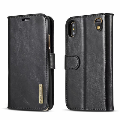 

Genuine Leather Case for iPhone8 7 7Plus Flip Wallet Stand Design Fundas for iPhone X Cover Business High Quality